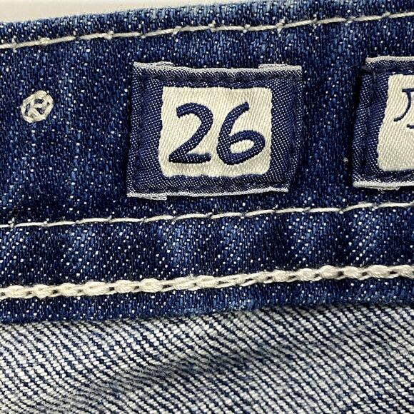 Miss Me Capri Jeans Women's Size 26 Blue Denim White Stitch Rhinestone JP6048P5 - Picture 8 of 14